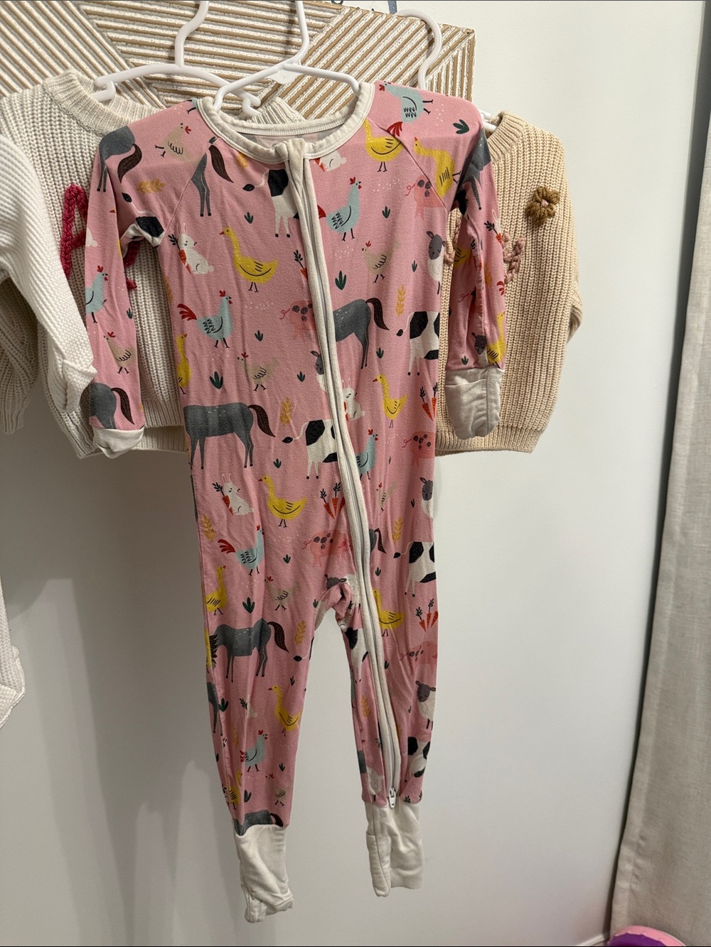 Little Sleepies Pink Animal-Print Zippy